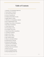Preview: Table of Contents
