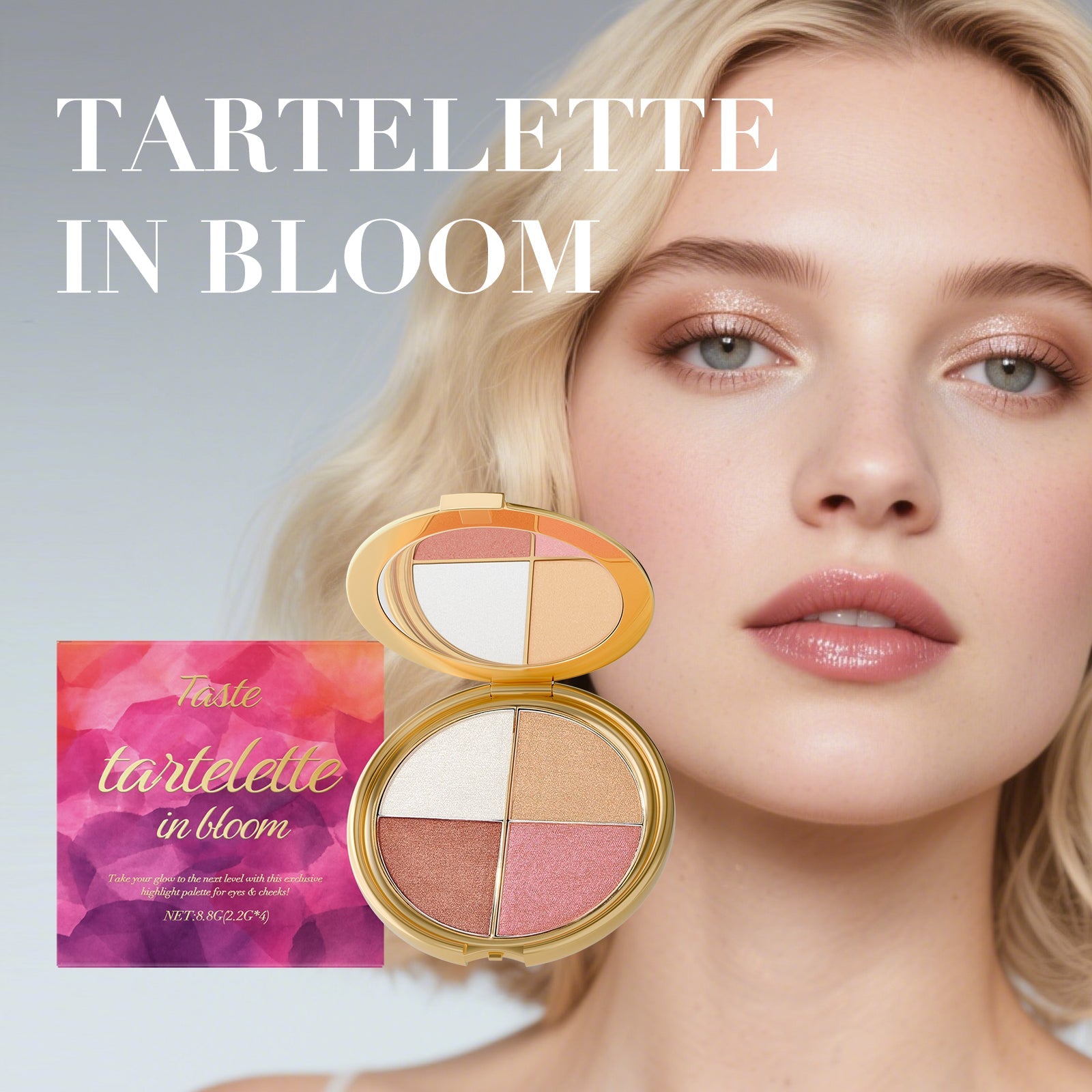 Glam Gift Box — Highlighter, Eyeshadow, And Blush P + Fine-textured Single-color Blush Fo