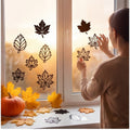 94-Piece Fall Craft Set With Maple Leaves, Glitter Foil, Colored