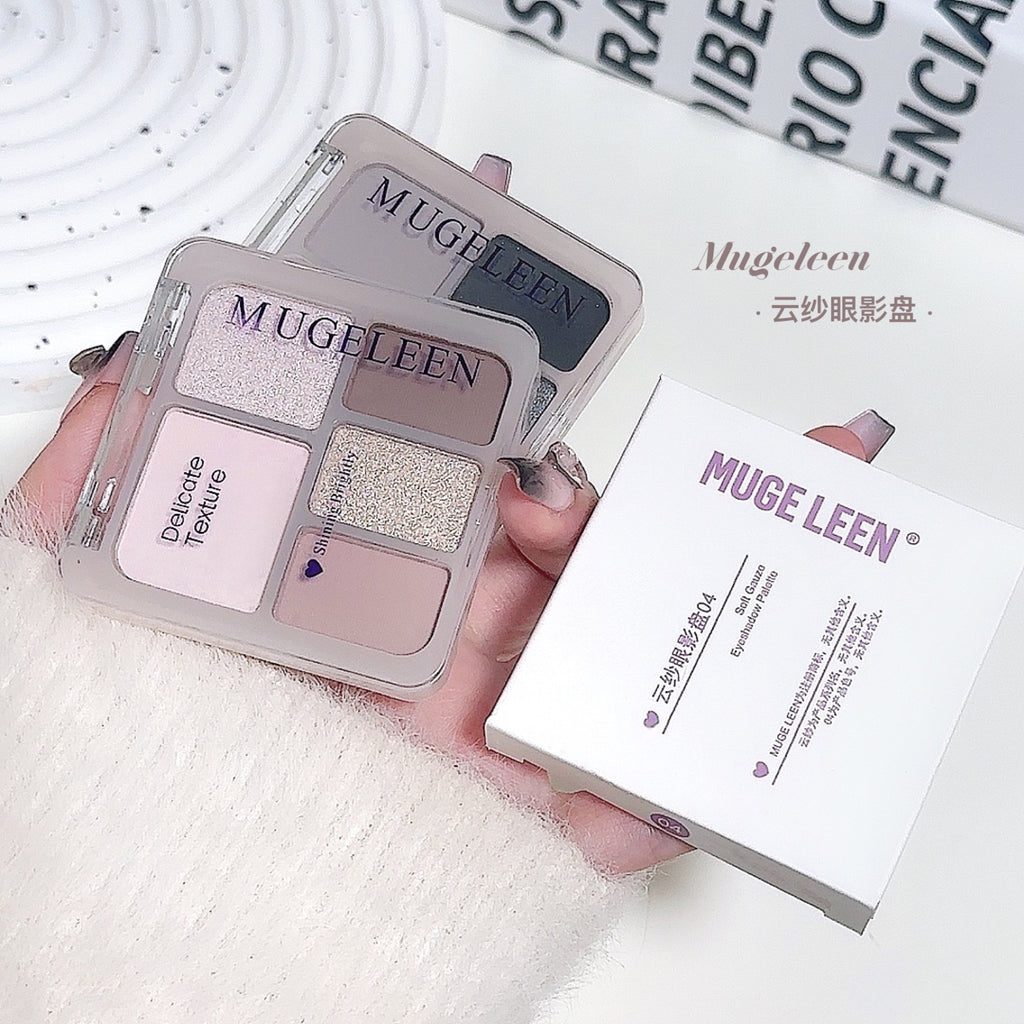 Five-color Eyeshadow Palette In Earth Tonesshimmer And Matte Small Eyeshadows