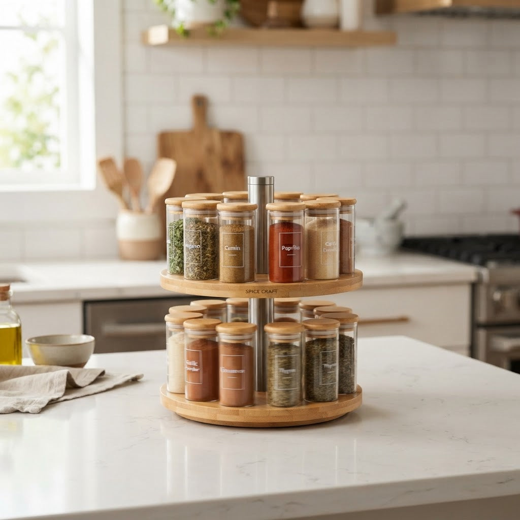 Rotating Spice Rack Organizer - 360 Spin