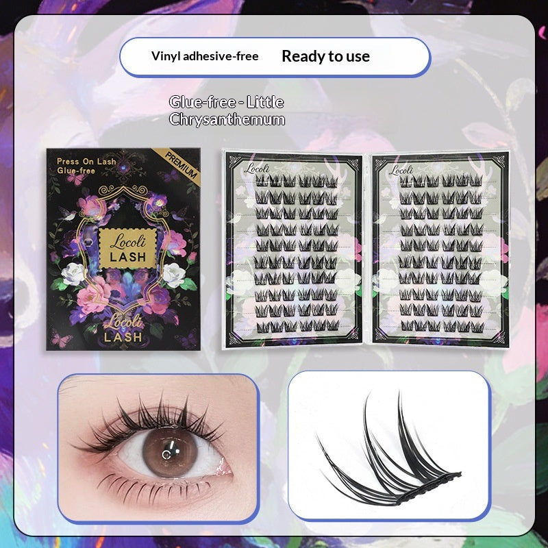 Self-adhesive Glue-free False Eyelashes 200 Clusters Segmented
