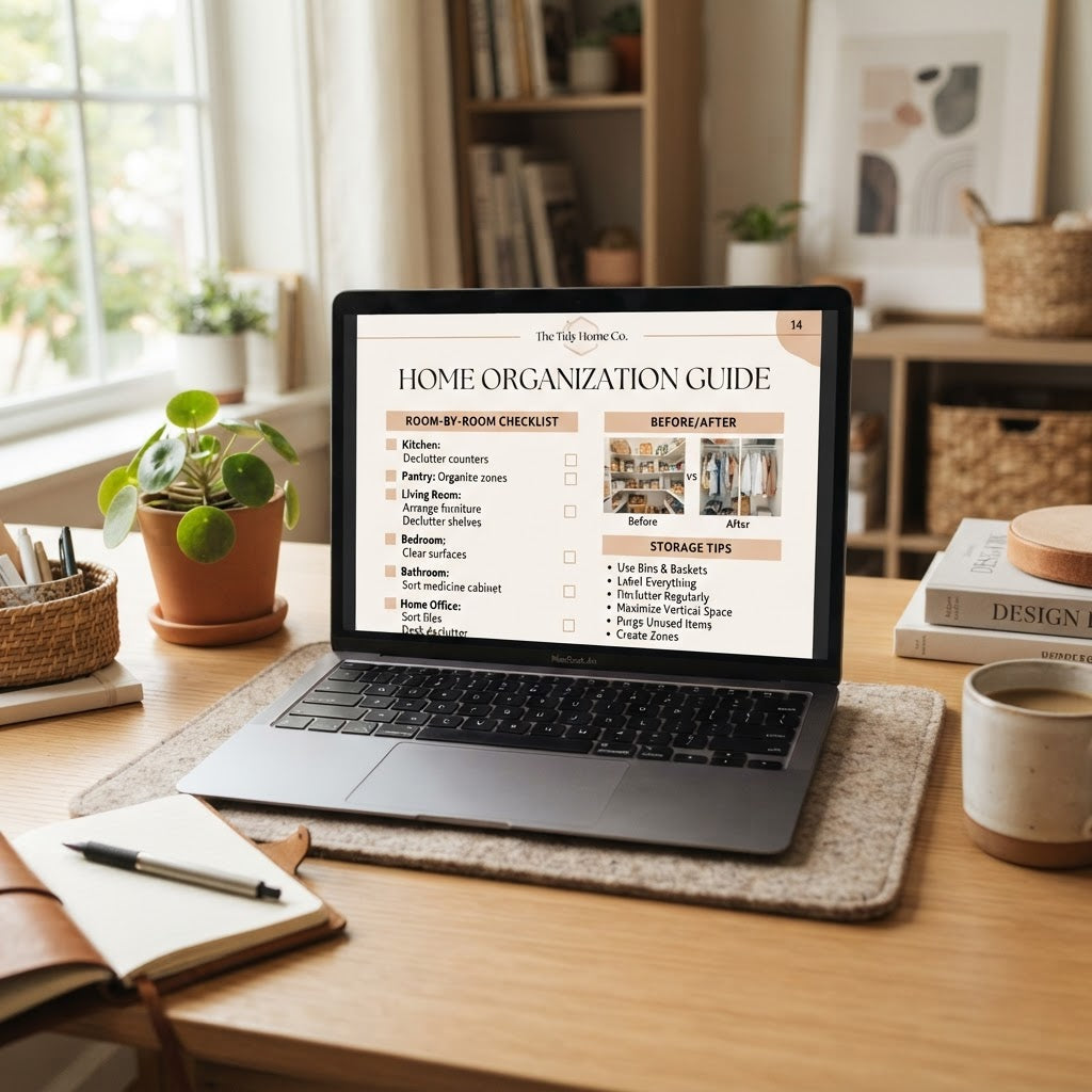 Digital preview of Home Organization Guide - Digital Download on device