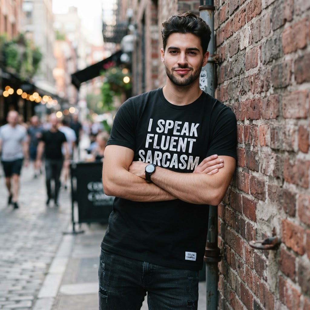 I Speak Fluent Sarcasm — Premium T-Shirt | COLLIN CAMPELL product image
