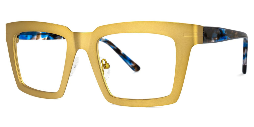 VOOGLAM Rectangle Blue Light Glasses for Women Men Computer Office with Trending Frame Glasses Gold Arnal GWM168695-02