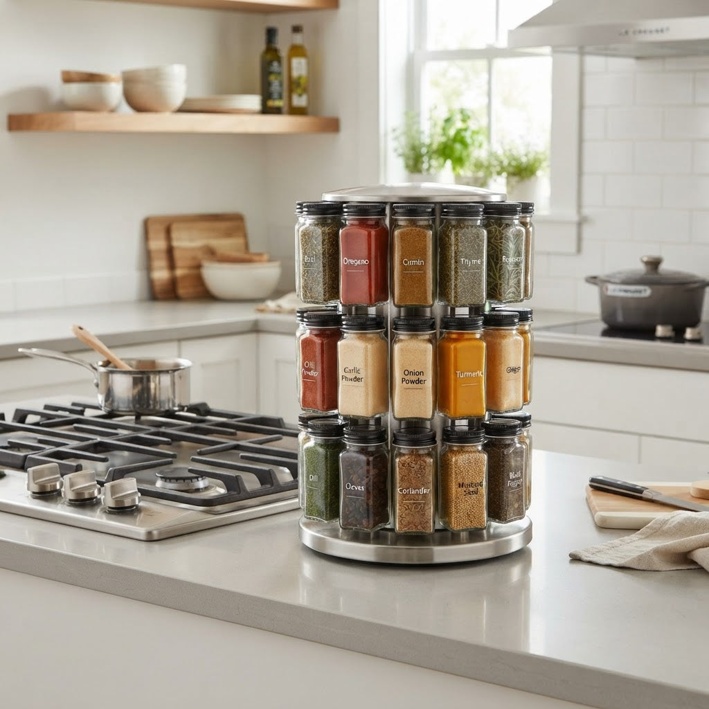 Rotating Spice Rack Organizer - 360 Spin