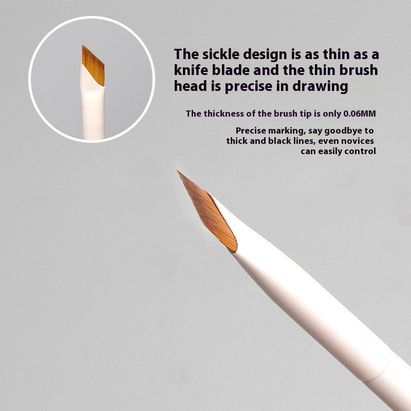 Bevel Fine Crouching Silkworm Ultra-thin Eyebrow Eyeliner Brush