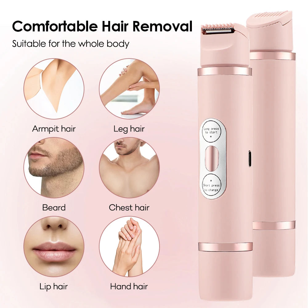 Hair Care Gift Set — Dual-Head Electric Shaver Painless + Black Hair Soap 55g