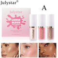 Facial Rouge Powder Blusher Lotion Lasting Pearly Lips