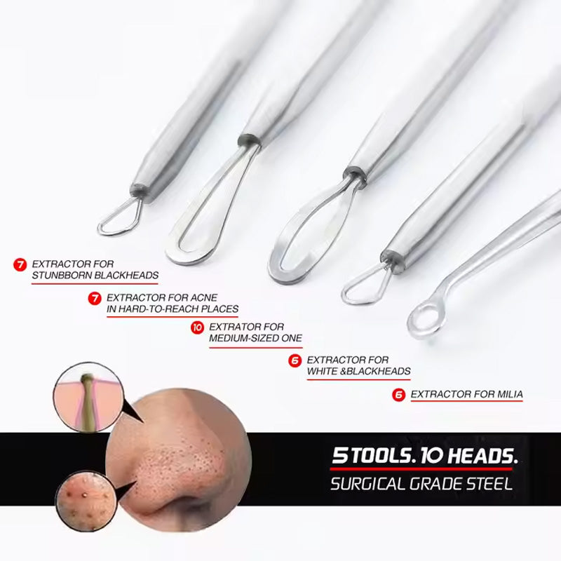 5 Acne Needles,Facial Acne Removal Extractor Blackhead Removal