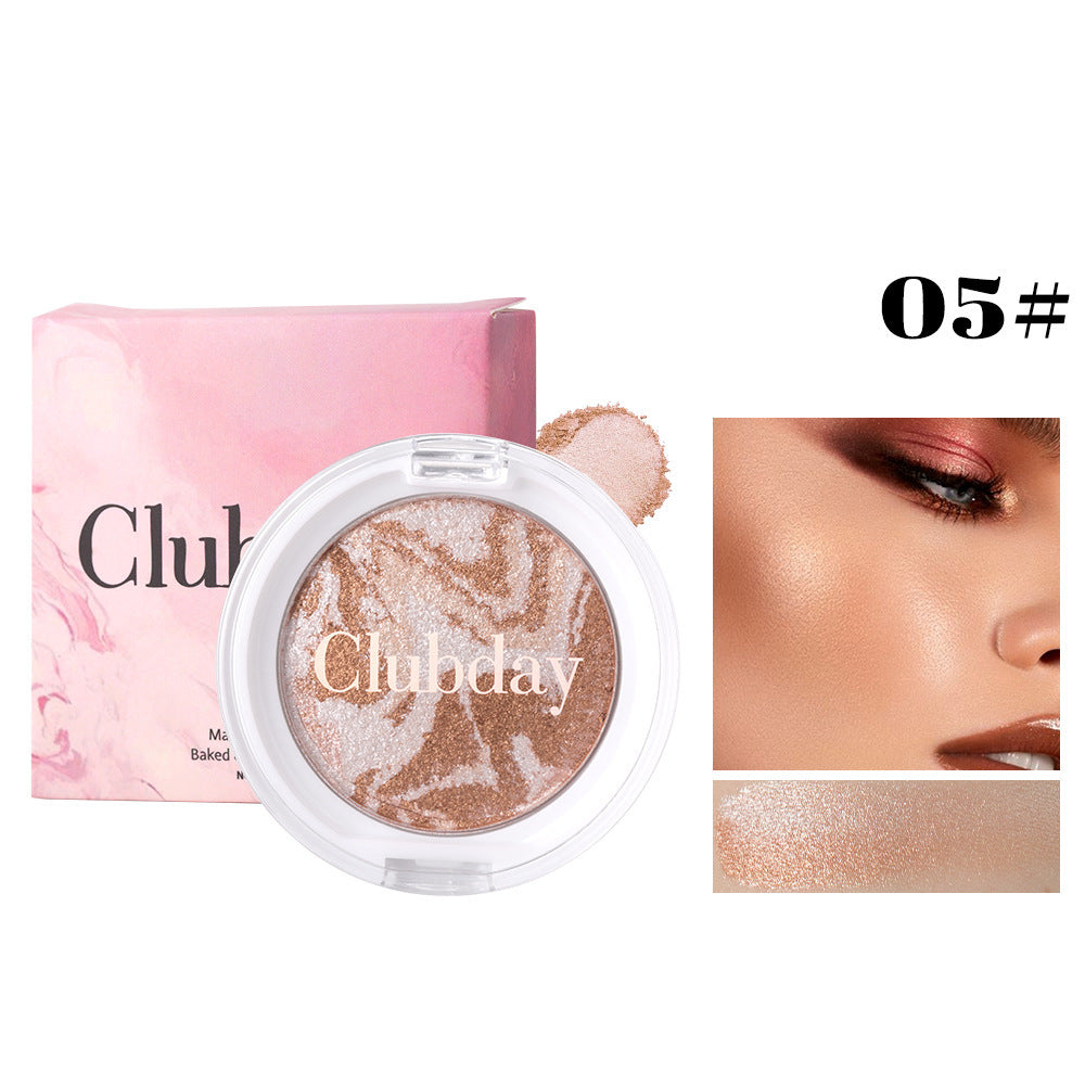 Three Color Streaky Flesh Highlight Powder Blusher Pearl