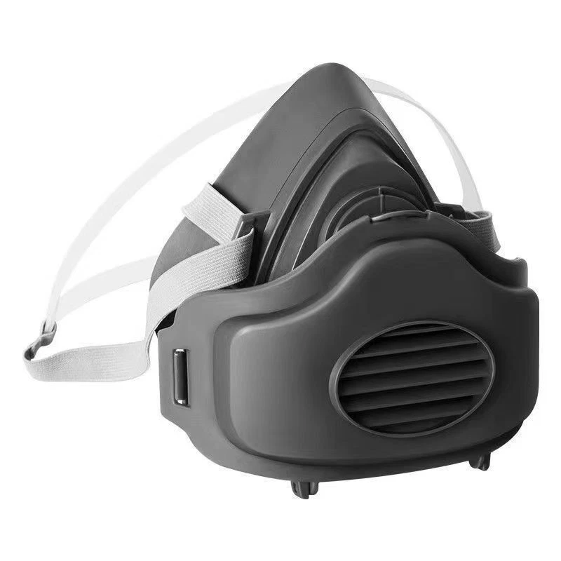 Half Face Respirator Gas Mask Facepiece Spray Painting Safety Glasses