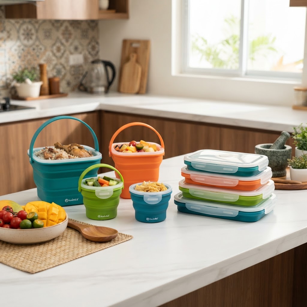 Collapsible Silicone Food Containers (4 Pack)