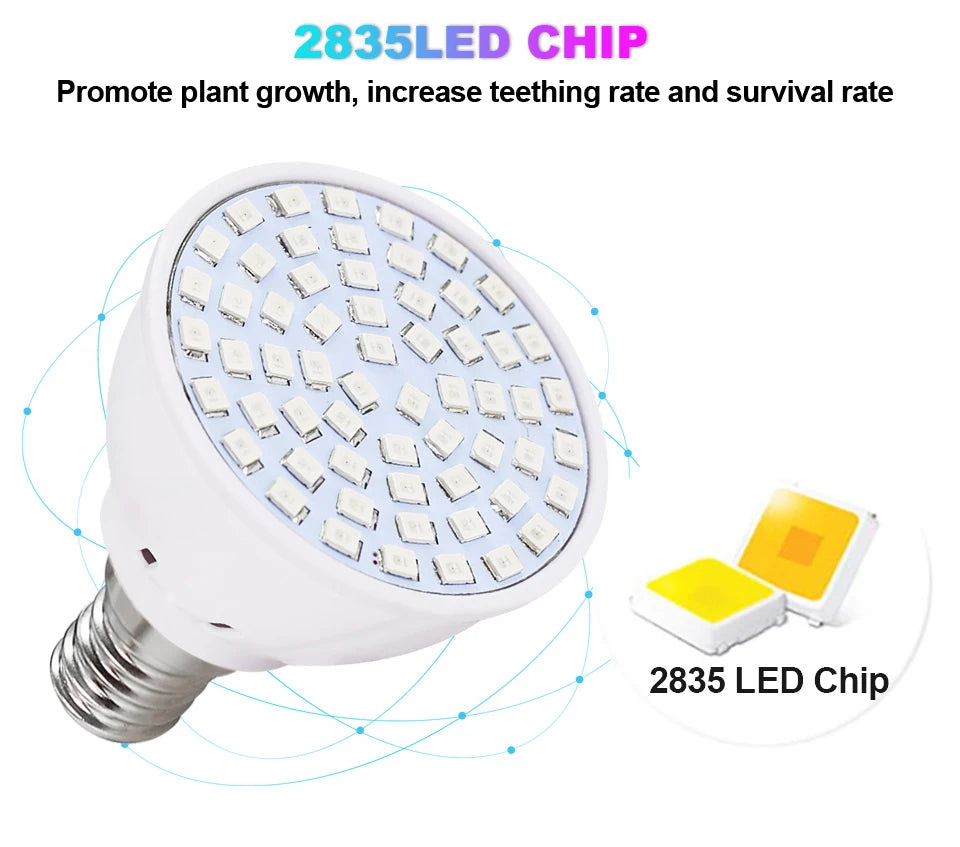 2pcs/lot LED Grow Light Bulb E27 E14 GU10 MR16 Full Spectrum Greenhouse Hydroponic Grow lamp...