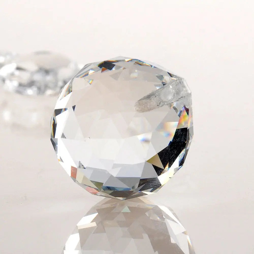 2/3/4/5/6cm Clear Glass Crystals For Chandeliers Faceted Hanging Ball Crystal Drops For Chandelier Parts For Home Decoration