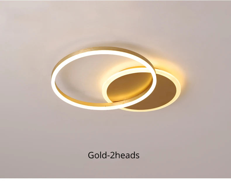 Modern LED Ceiling Chandelier Lighting For Living Study Room Bedroom Dimmable Home Gold Black Indoor Lighting decoration Lamps