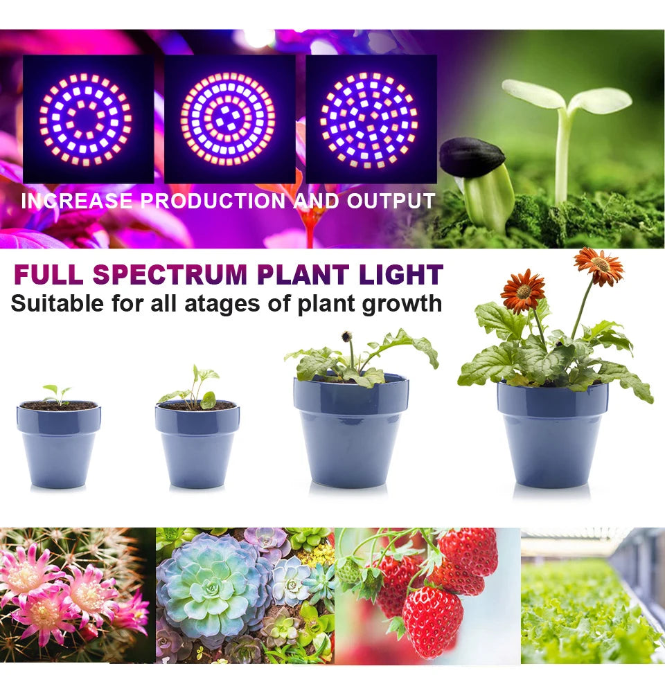 2pcs/lot LED Grow Light Bulb E27 E14 GU10 MR16 Full Spectrum Greenhouse Hydroponic Grow lamp...
