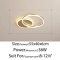 Modern Round Design Ceiling Lights For Living Room Bedroom Gold White Coffee Painted  Circle Rings Lighting Fixtures Luminaire