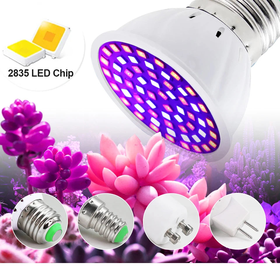 2pcs/lot LED Grow Light Bulb E27 E14 GU10 MR16 Full Spectrum Greenhouse Hydroponic Grow lamp...