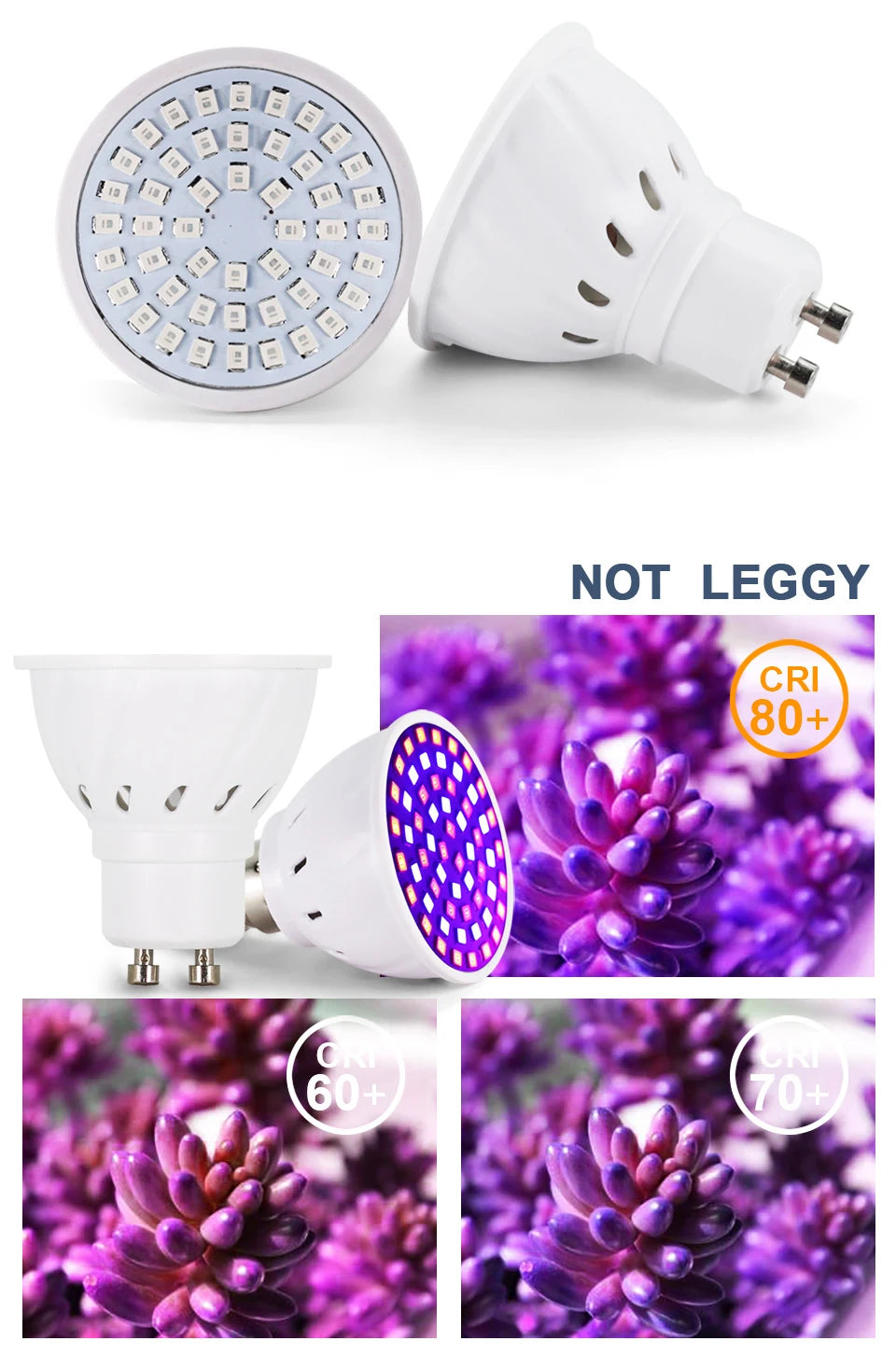 2pcs/lot LED Grow Light Bulb E27 E14 GU10 MR16 Full Spectrum Greenhouse Hydroponic Grow lamp...