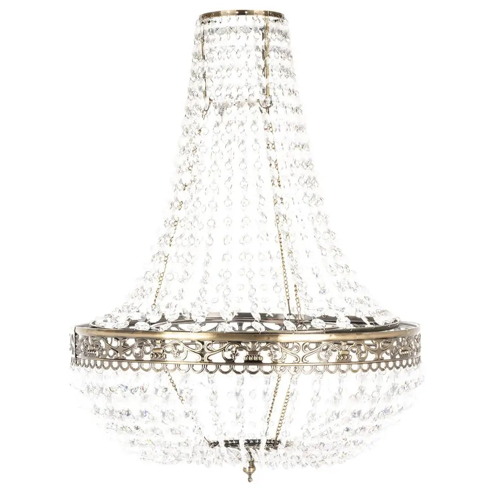 Premium Vintage Crystal Chandelier Ceiling Light Shade Drop Light Easy Fitting Charlotte Pendant Lampshade Without co...