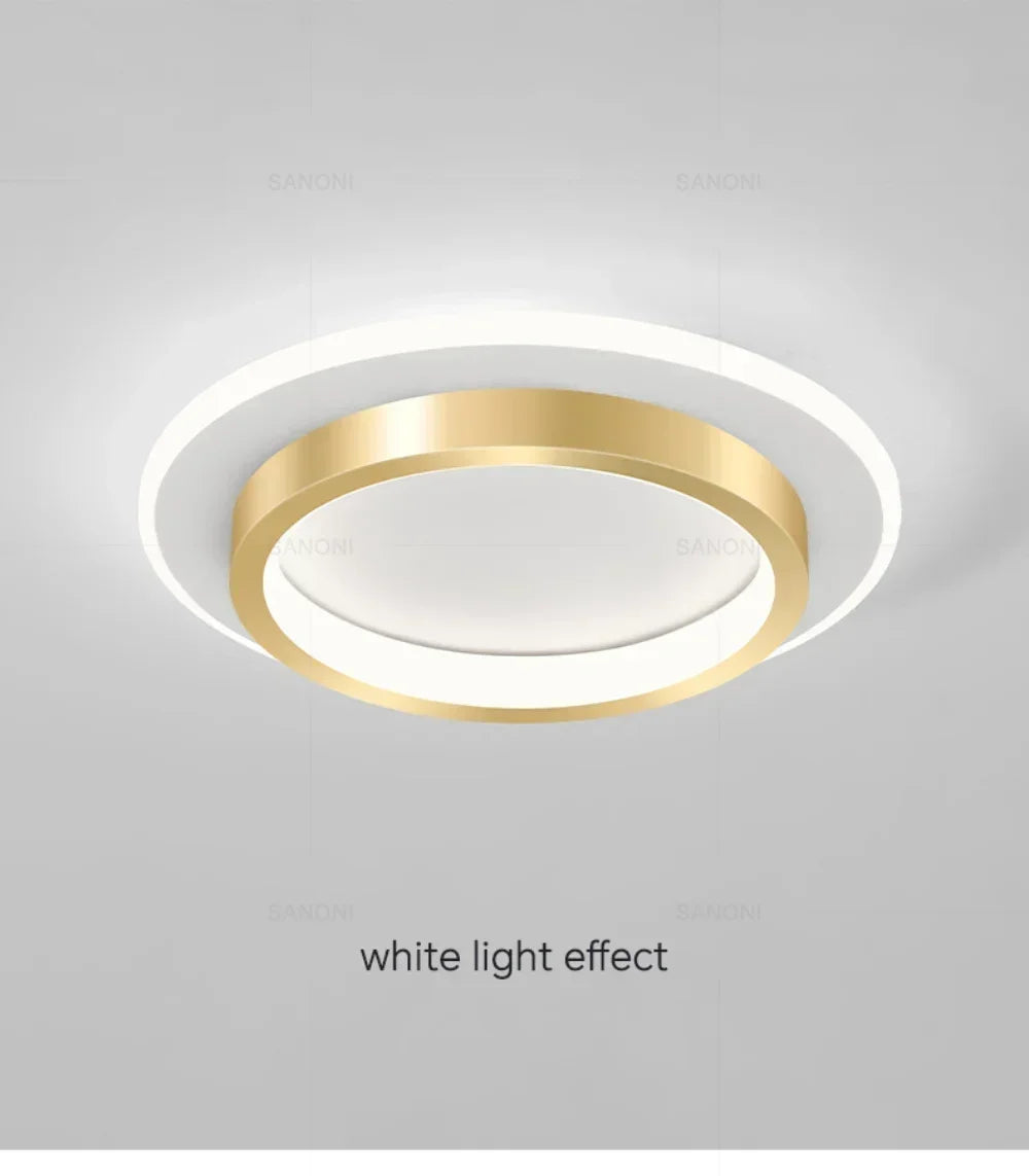 DINDALLED Modern LED Ceiling Light for Corridor Stairs Bedroom Bathroom, Round Flush Mount Chandelier Indoor Lighting Fixture,
