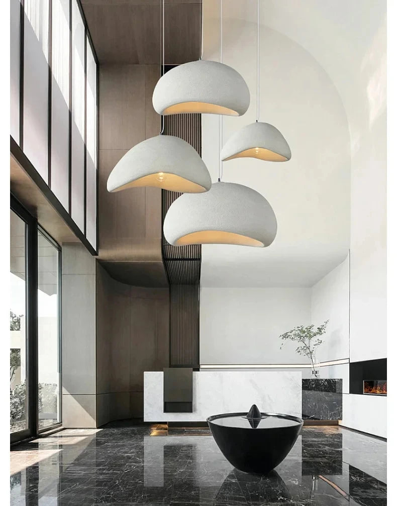 Japanese Wabi Sabi LED Ceiling Chandelier Nordic Modern Dining Bar Table Pendant Light Loft Living Room Decoration Hanging Lamp