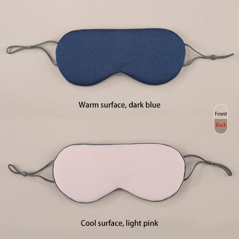 New Sleeping Eye Mask Korean Style Ice Silk Warm And Cool Dual Use Adjustable Travel Light Blocking Breathable Eye Mask 2026