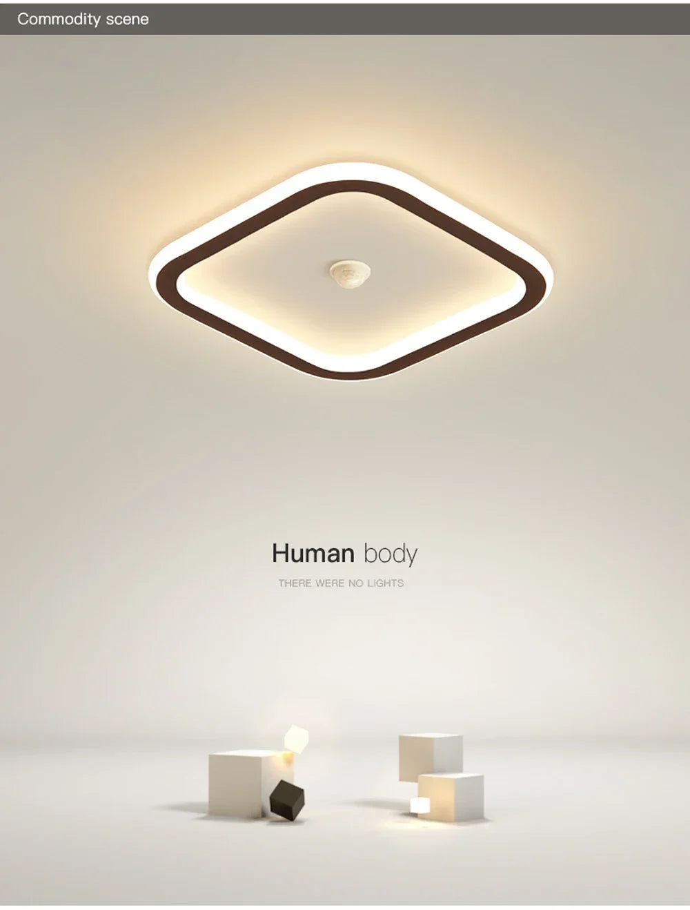 Modern LED Ceiling Light Chandelier Smart Ceiling Lamp with Motion Sensor for Stair Corridor Hallway Entrance Lighting Fixture