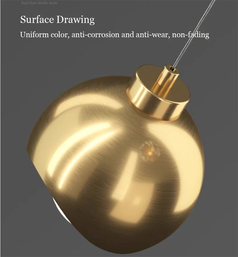 Nordic Glass Ball LED Chandelier Lighting Bedroom Bedside Hanging Pendant Lamp Modern Interior Home Decor Lights