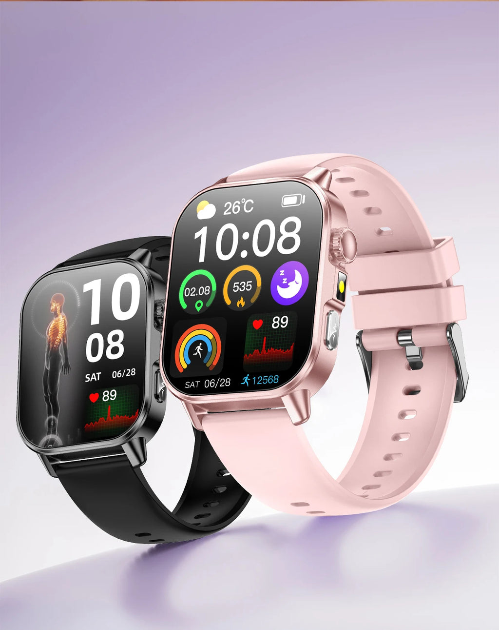 2026 Fashion Health Smart Watch Women 2.0"AMOLED ECG Physical Examination Fat Uric Acid Heart Rate BT Call Smartwatch For Ladies