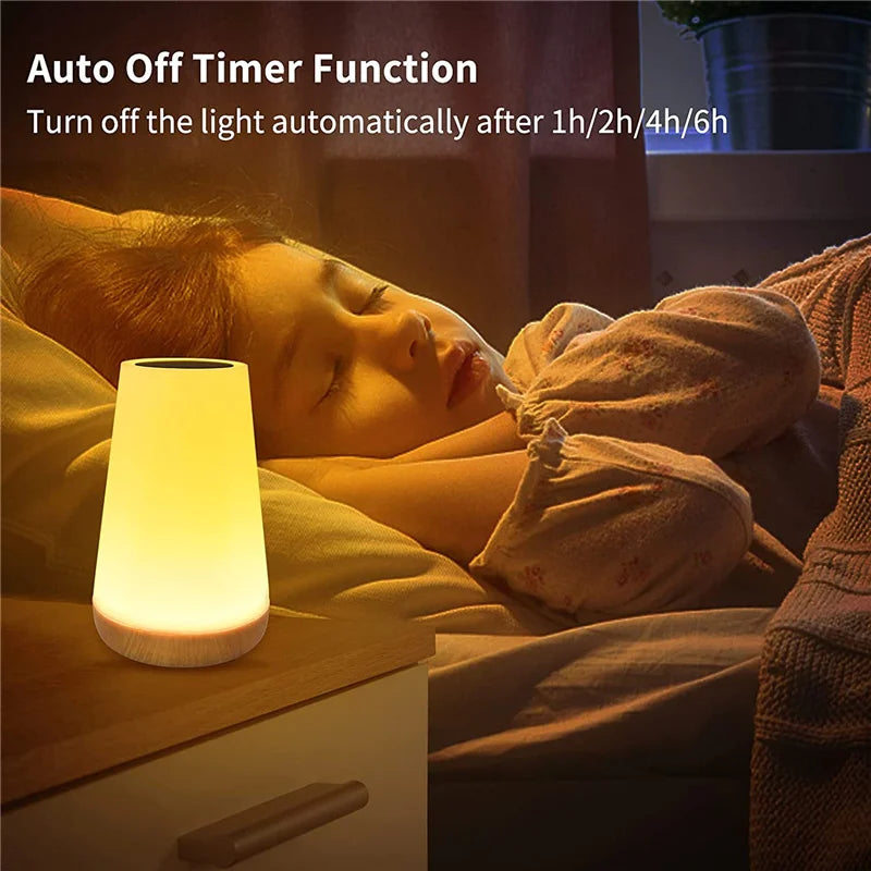 Night Light RGB 13 Color Changing Remote Control Touch Dimmable Lamp Portable Table Bedside Lamps...