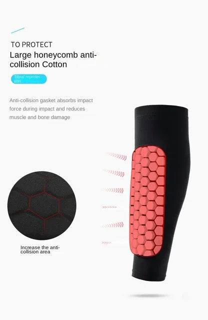 1 PC Honeycomb Soccer Shin Guards Football Shields Sports Legging Shinguards Leg Sleeves Protective Gear Shank Protector