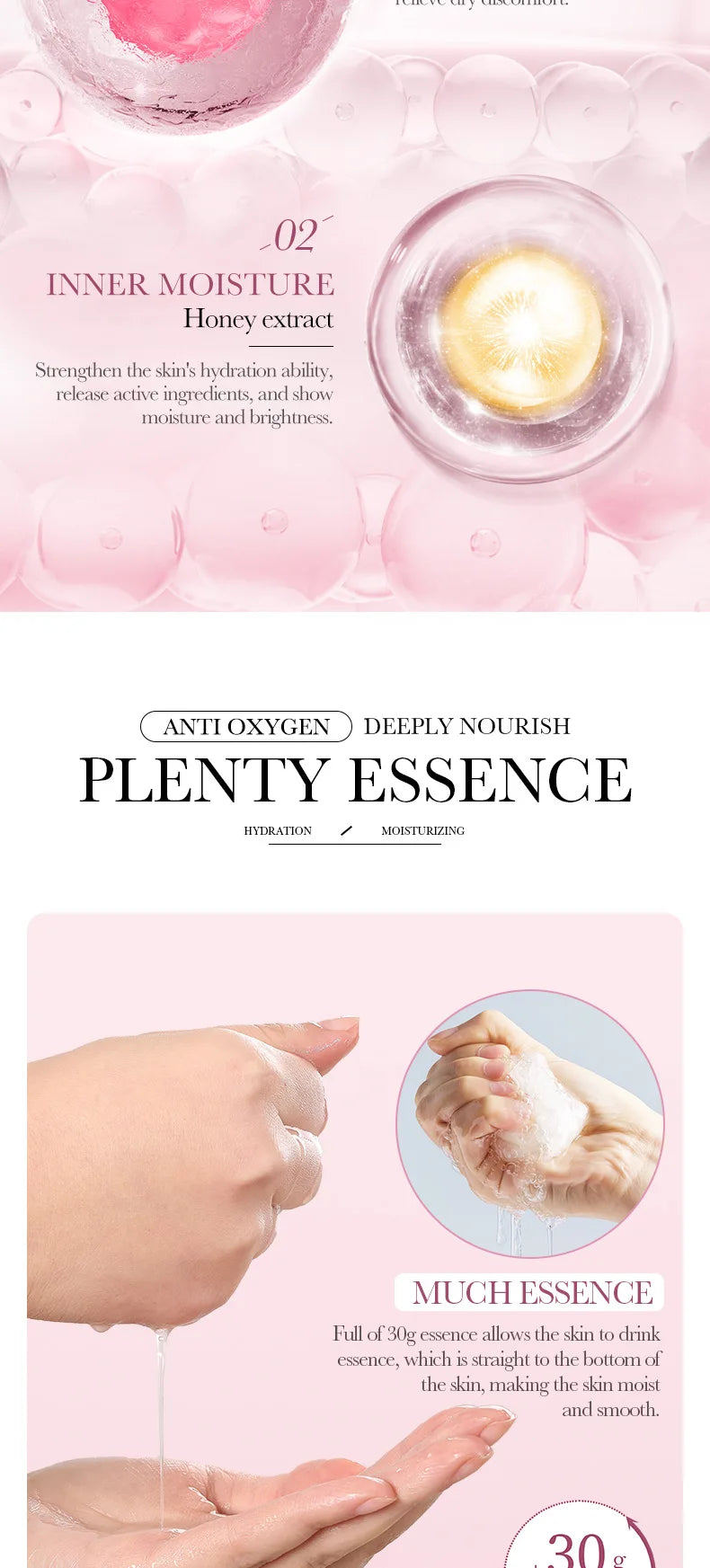 Rose Flower Extract Korean Sheet Mask texture