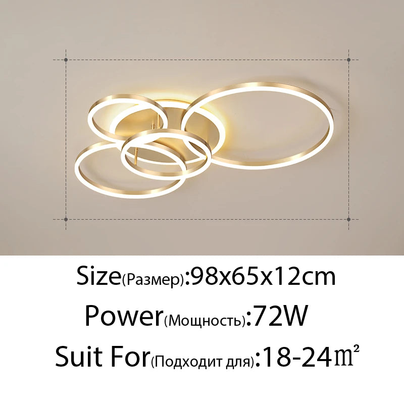 Gold White Modern LED Chandelier Lighting For Living Study Room Lights Indoor Lamps Parlor Foyer Lustres Chandeliers ...