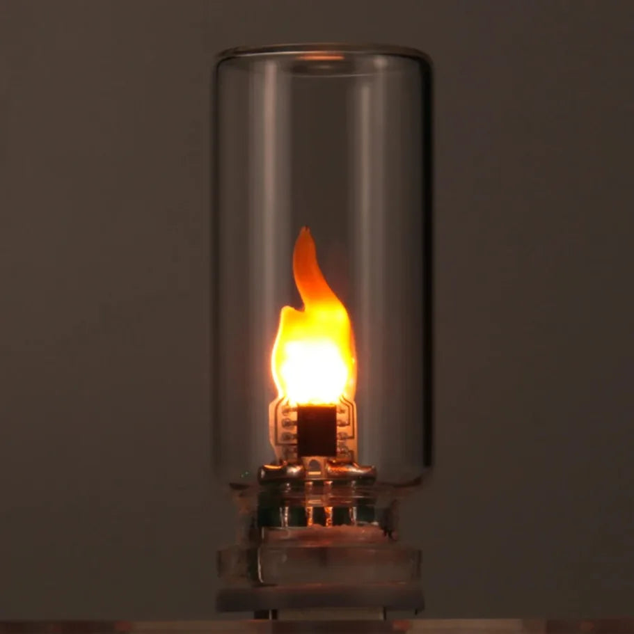 DC 5V USB LED Flame Type Night Light Clear Glass/Frosted Glass Flickering Candle Touch Control DI...