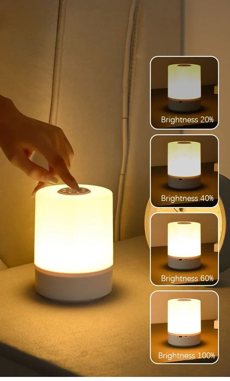 Led Night Lights Bedside Dimmable Charging Desktop Night Lamps Bedroom Bedside Lighting Decoratio...