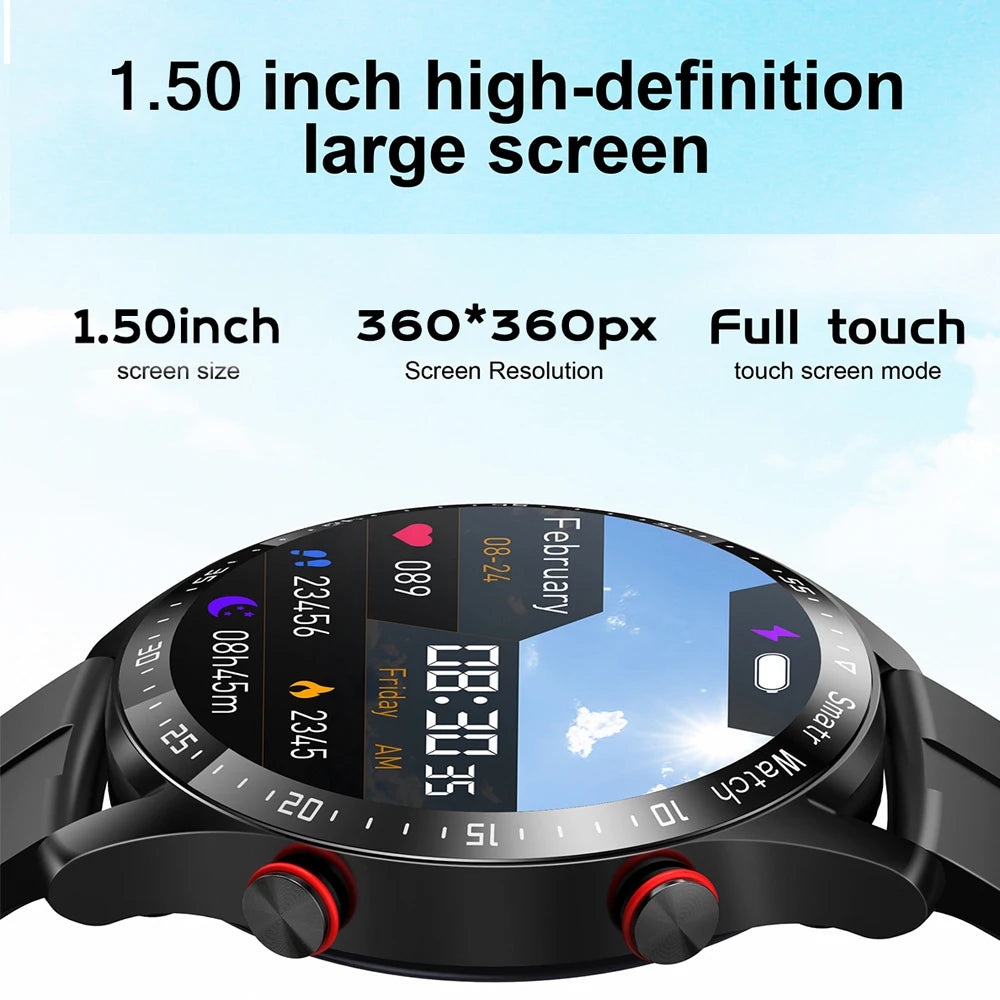 2026 New Bluetooth Call Smart Watch Men 360*360 HD Display Heart Rate Fitness Tracker ECG+PPG Business Smartwatches