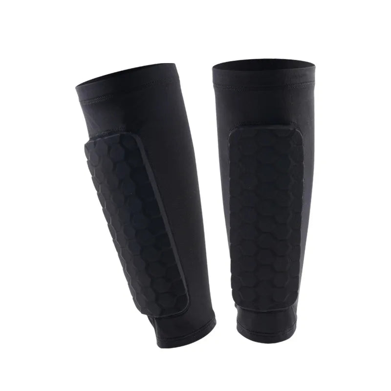 1 Pair Football Ski Shin Pads Honeycomb Shin Guards Soccer Adult Ski Boot Shin Protector Adult Breathable Pads For Athletes