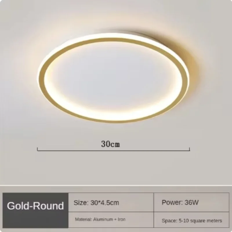 Nordic Minimalist LED Ceiling Light For Bedroom Living Room Aisle Study Room Balcony Circular Remote Control Lighting Chandelier