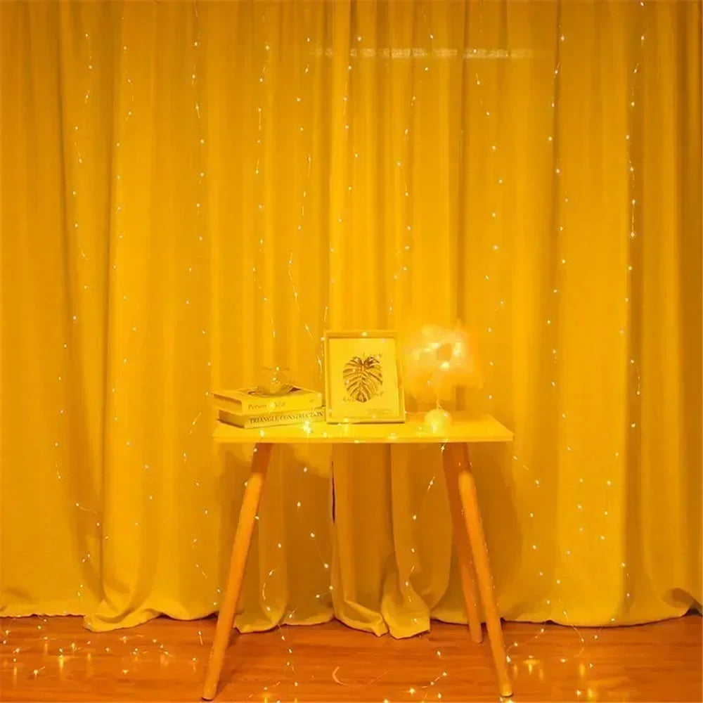 USB Curtain String LampParty Birthday Wall Decoration Garland Wedding Fairy Light 3/6M LED 8 Mode...