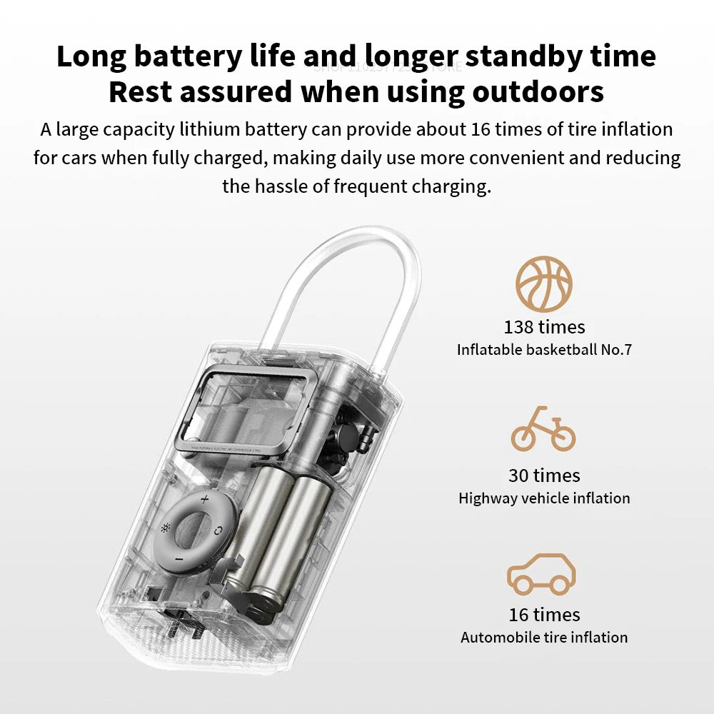 MIJIA Air Pump 2 Pro Portable Electric Inflator Pump Digital Display Inflator 150psi Max Basketball Tire 2500mAh Bike Car