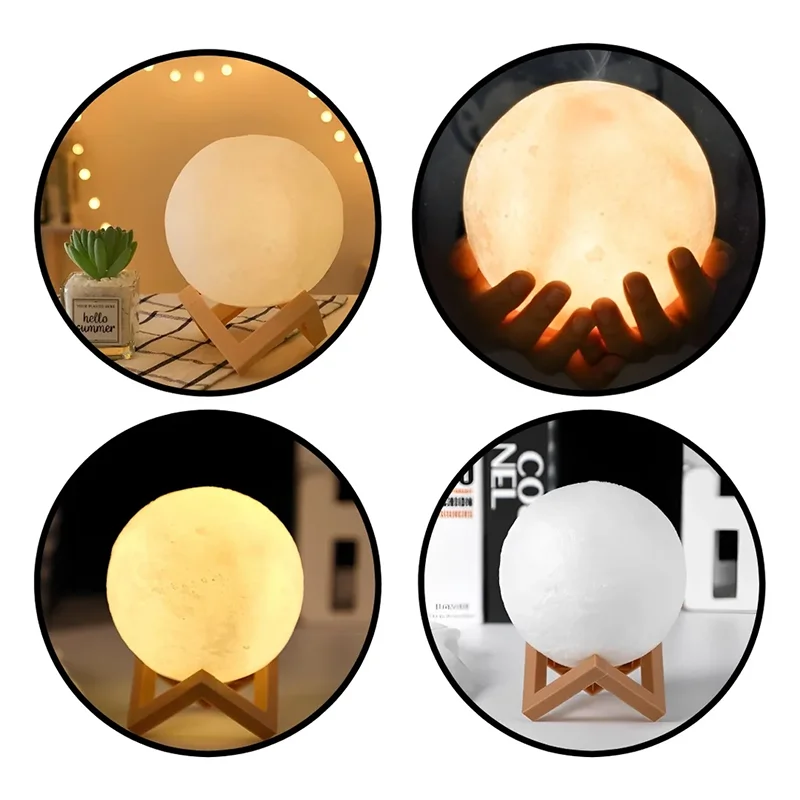 3D 8cm Wireless Moon Lamp Night Light Small Gift for All Occasions This 3D wireless moon lamp ser...