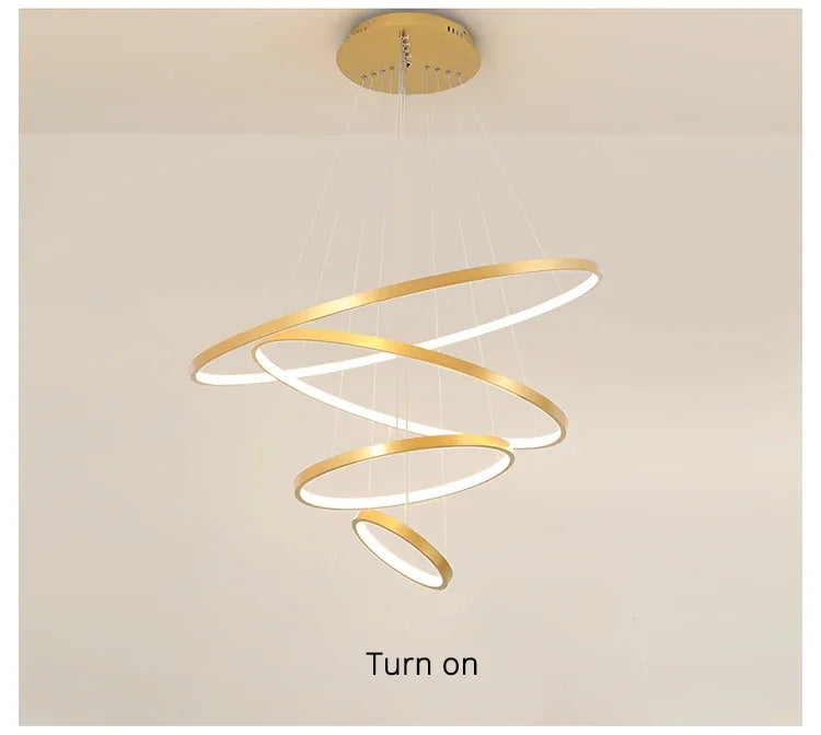 Modern led dining room chandeliers simple ringchandelier living bedroom Lights home indoorlighting decorative Pendant Lamps