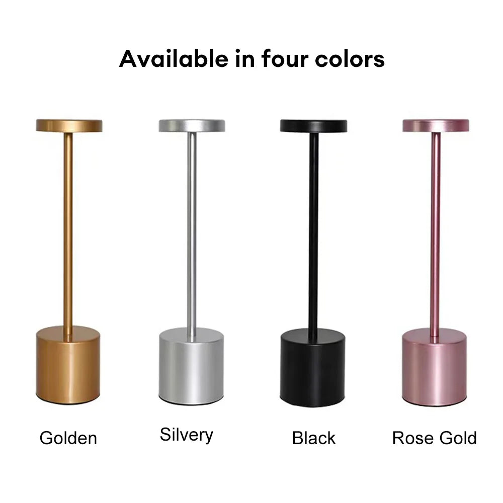 LED Table Lamp Touch Sensor Night Light USB Rechargeable Portable Bedroom Night Light Wireless Reading Lamp Restaurant Hotel Bar
