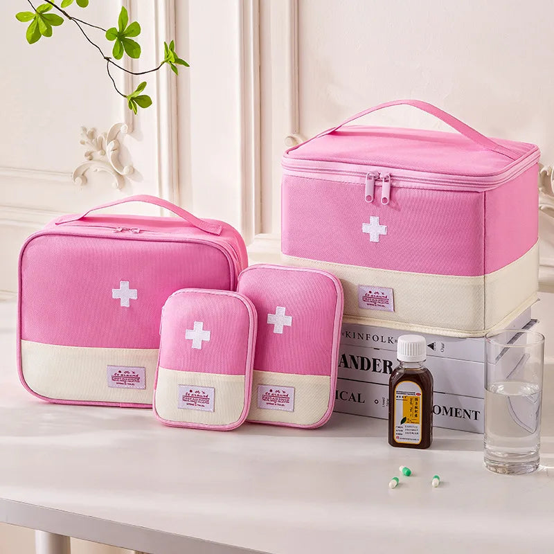 Portable First Aid Kit Essential for Business Trips Outdoor Adventures Home Emergency Storage Compact Travel Health Care Supplie