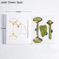 2pcs Facial Roller Scraping Board Set Facial Skincare Massager Kit Heart-shaped Gua Sha Board Salon Beauty Tool