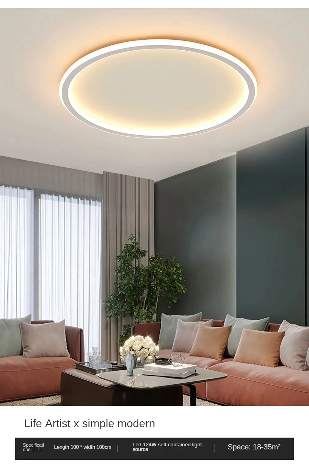 Simple Nordic Style Lighting Ceiling Lamp All White And Black Edge Modern Living Room Lamp Bedroom Home Lighting Decoration