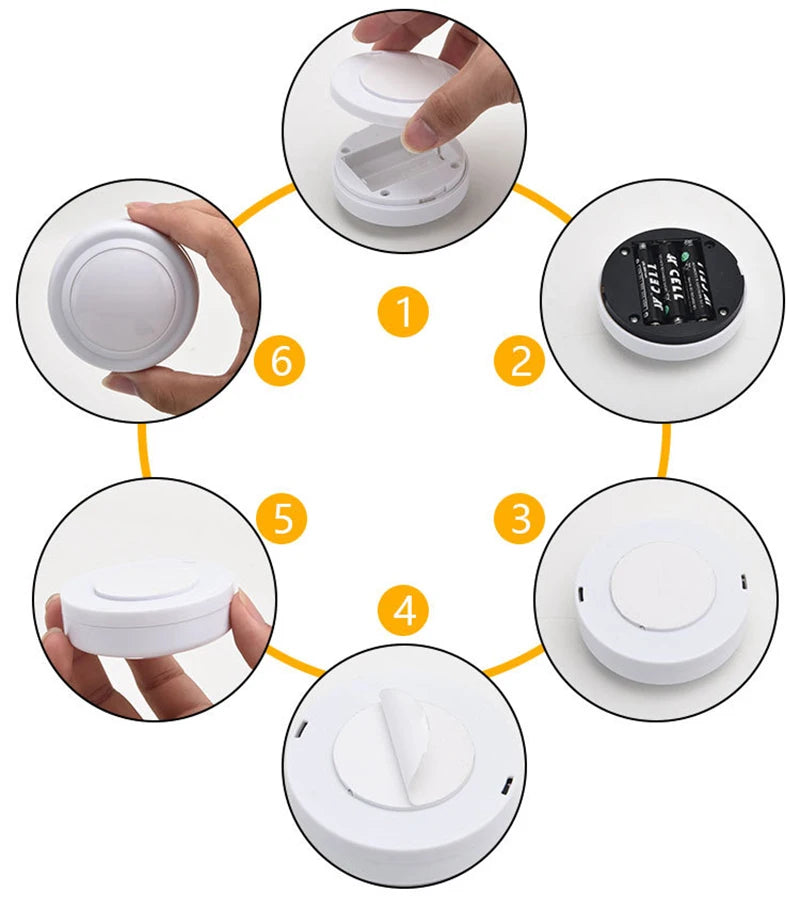 RGB Color Under Cabinet Light Wireless LED Light Remote Control 12 Color Touch Dimmable Night Lig...