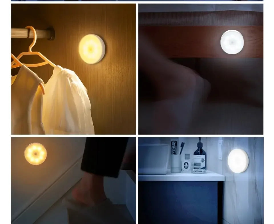 LED Motion Sensor Light Night Light USB Rechargeable Night Lamp for Kitchen Cabinet Wardrobe Lamp...